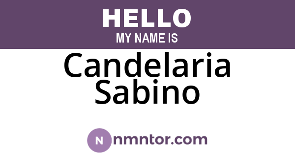 Candelaria Sabino