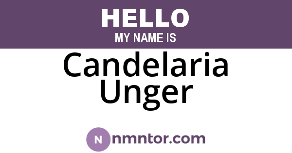 Candelaria Unger