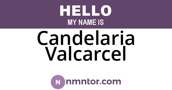 Candelaria Valcarcel
