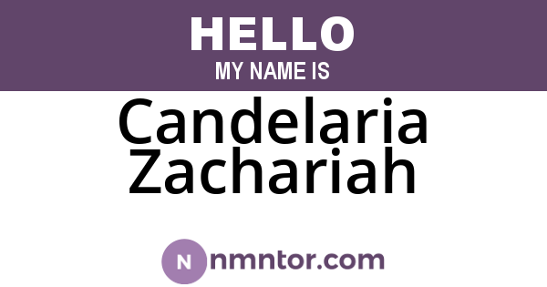 Candelaria Zachariah