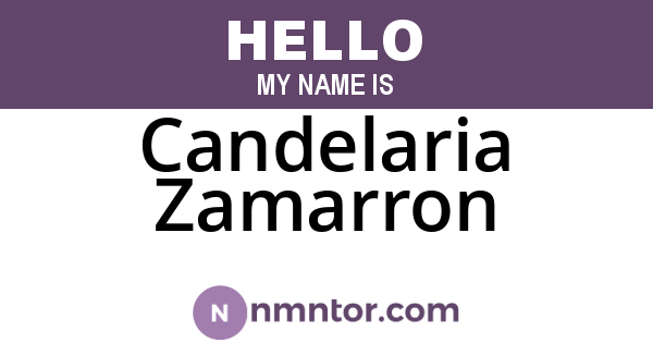 Candelaria Zamarron