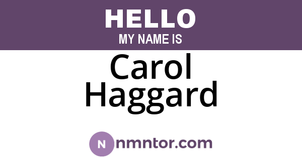 Carol Haggard