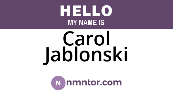 Carol Jablonski