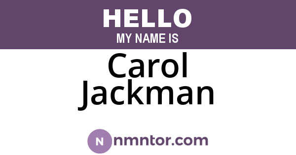 Carol Jackman