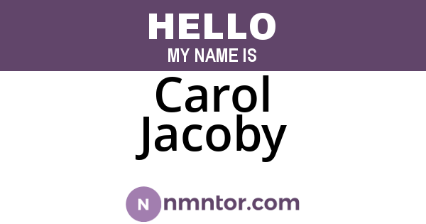 Carol Jacoby