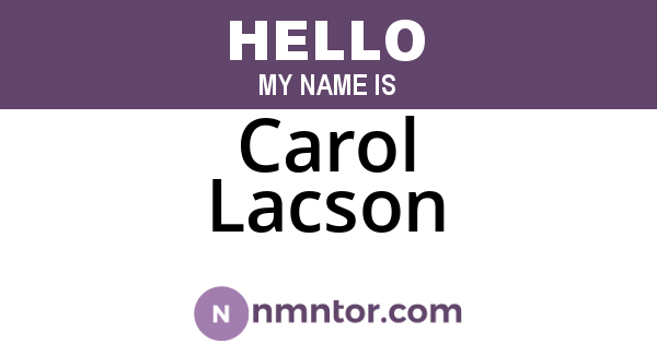 Carol Lacson