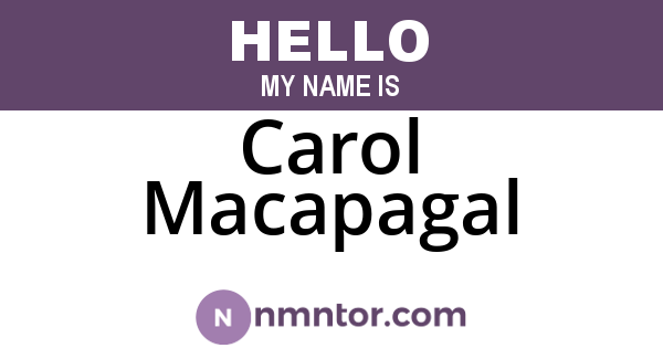 Carol Macapagal