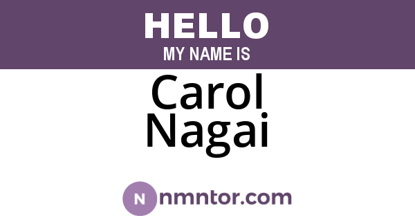 Carol Nagai