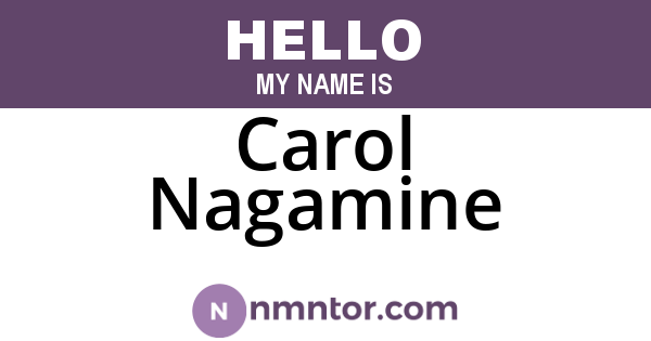 Carol Nagamine