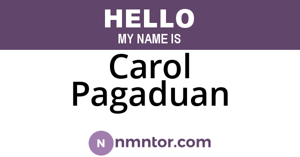Carol Pagaduan