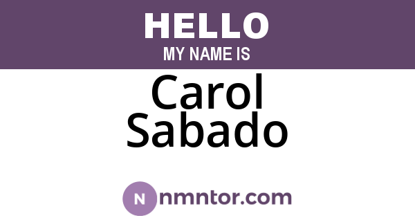 Carol Sabado