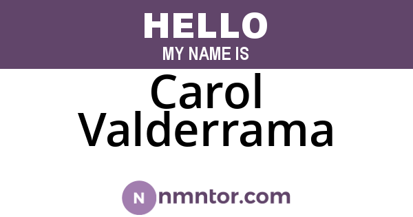 Carol Valderrama