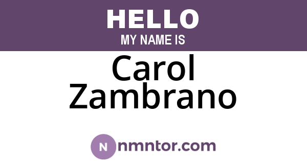 Carol Zambrano