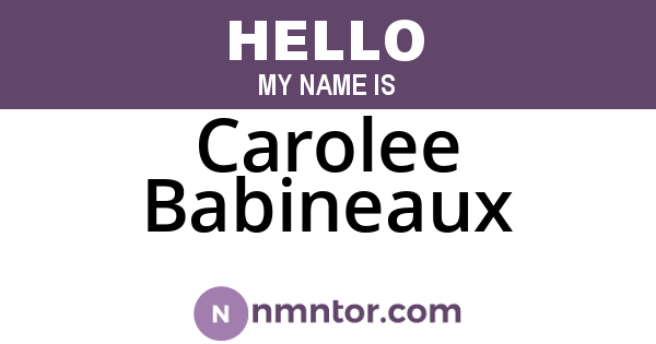 Carolee Babineaux