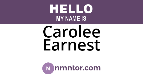 Carolee Earnest