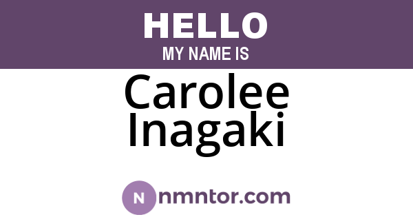 Carolee Inagaki