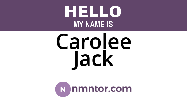 Carolee Jack