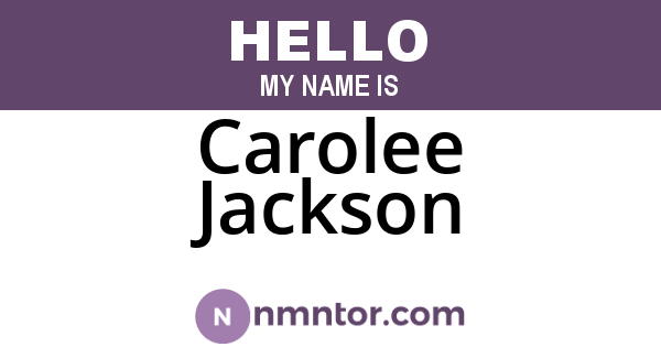 Carolee Jackson