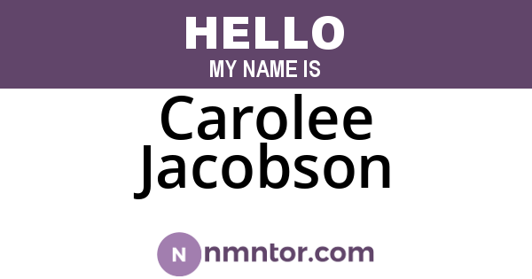Carolee Jacobson