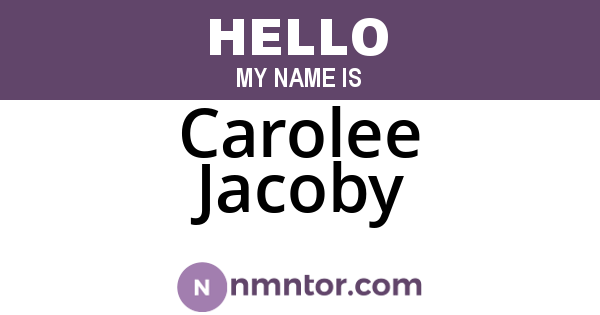 Carolee Jacoby