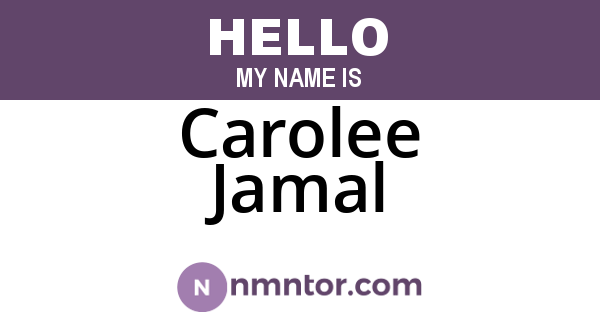 Carolee Jamal