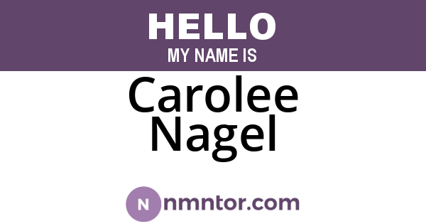Carolee Nagel