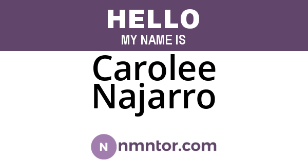 Carolee Najarro