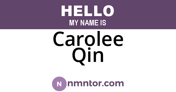 Carolee Qin