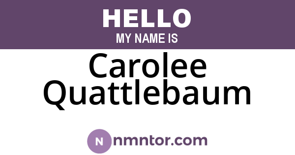 Carolee Quattlebaum