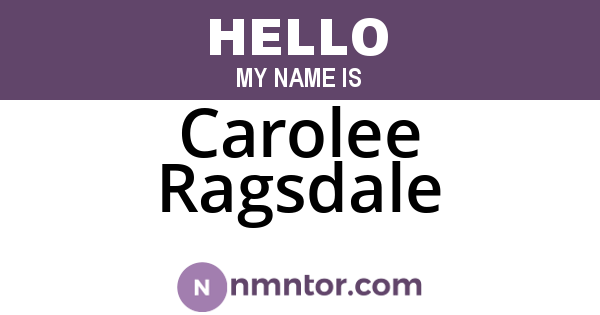Carolee Ragsdale