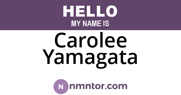 Carolee Yamagata