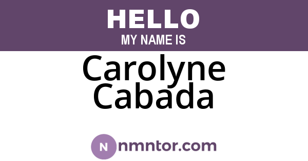 Carolyne Cabada