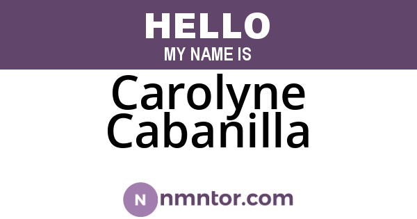 Carolyne Cabanilla