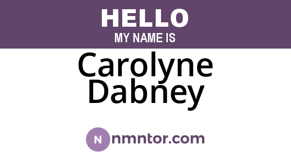 Carolyne Dabney