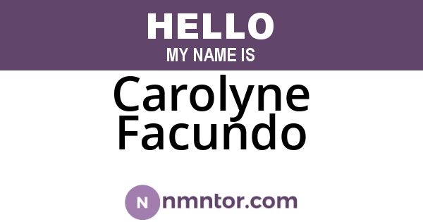 Carolyne Facundo