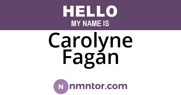 Carolyne Fagan