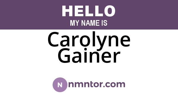 Carolyne Gainer