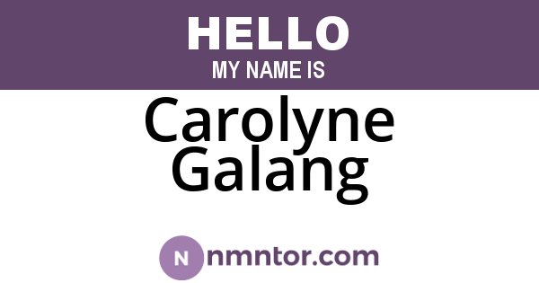 Carolyne Galang