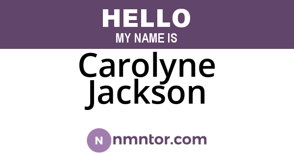 Carolyne Jackson
