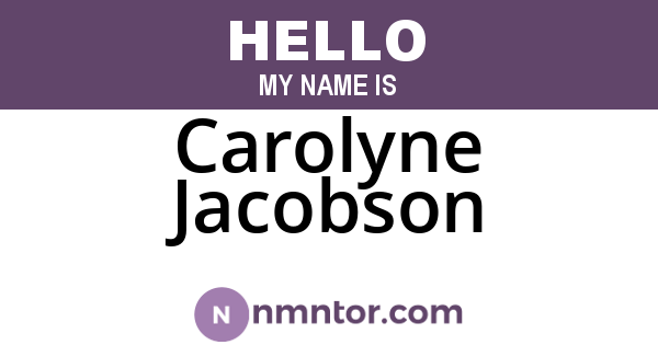Carolyne Jacobson