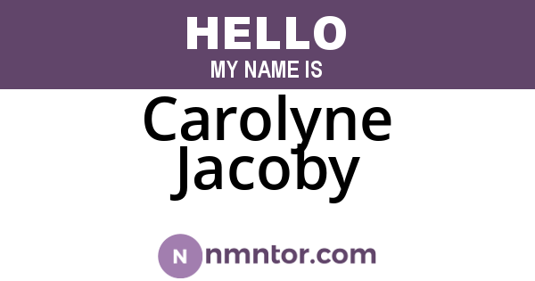 Carolyne Jacoby