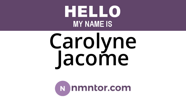 Carolyne Jacome
