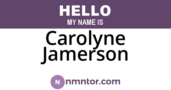 Carolyne Jamerson