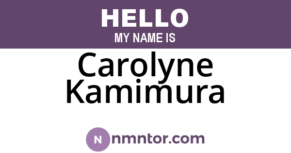 Carolyne Kamimura