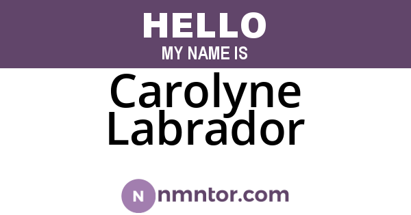 Carolyne Labrador