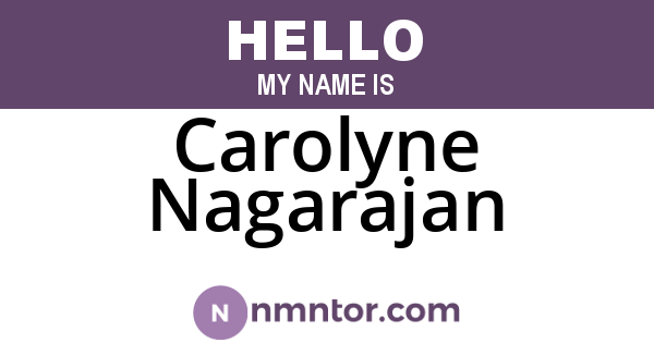 Carolyne Nagarajan
