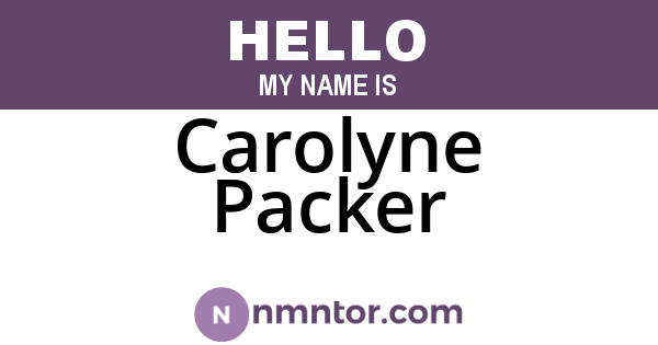 Carolyne Packer