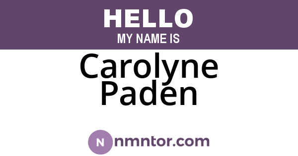 Carolyne Paden