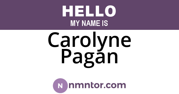 Carolyne Pagan