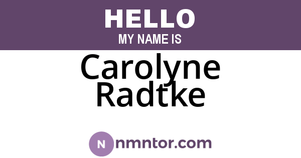 Carolyne Radtke